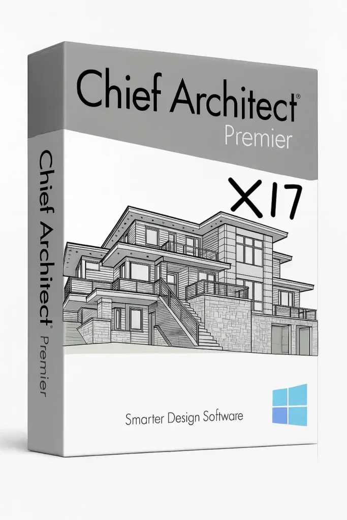 Chief Architect X17 architectural design software interface with 3D modeling